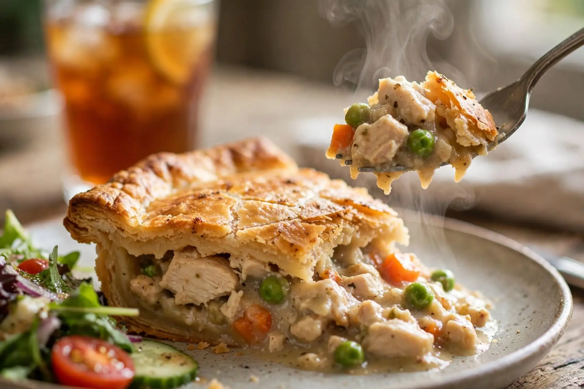 Classic Chicken Pot Pie (Buttery Crust, Creamy Filling, Made From Scratch) 9 chicken pot pie steam 2